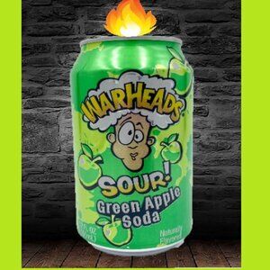WarHeads Sour Green Apple Can Candle Soda Candles Handcrafted in TN